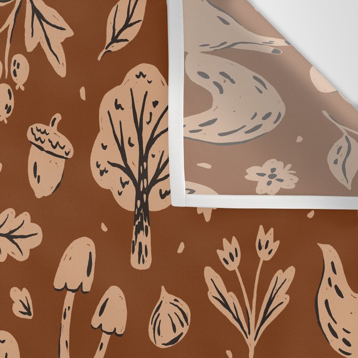 Inky Autumn Woodland Wall Tapestry Gallery Image 3