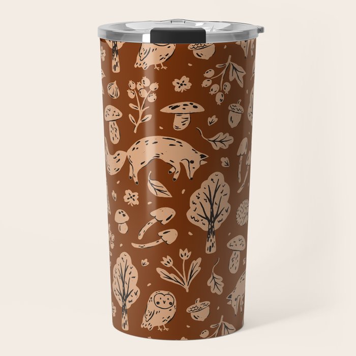 Inky Autumn Woodland Travel Mug Gallery Image 1