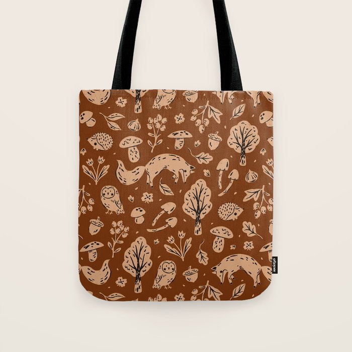 Inky Autumn Woodland Tote Bag Gallery Image 1