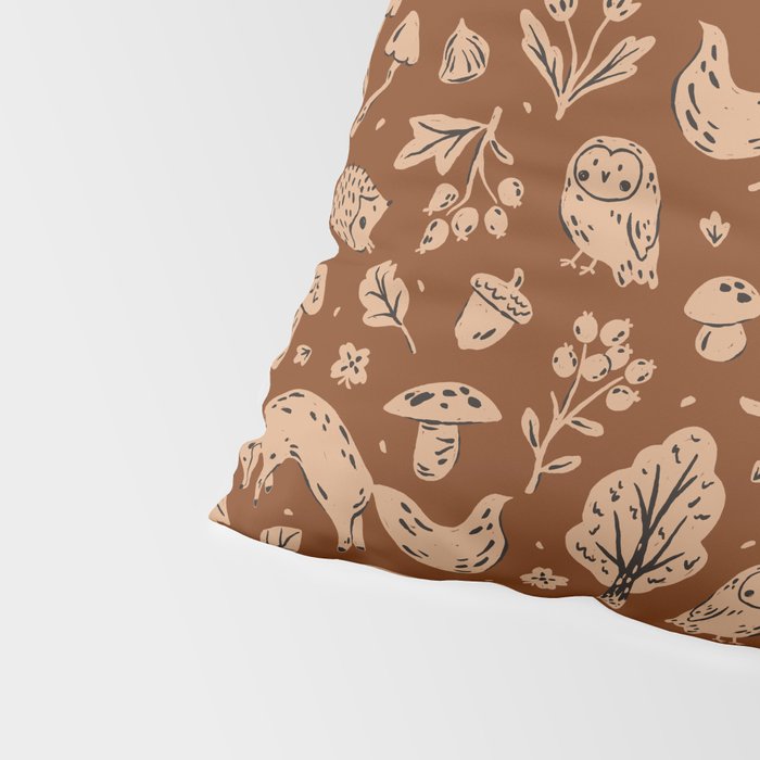 Inky Autumn Woodland Pillow Sham Gallery Image 4