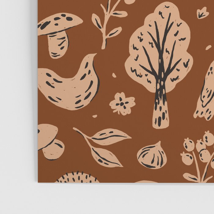 Inky Autumn Woodland Poster Gallery Image 3