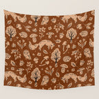 Inky Autumn Woodland Wall Tapestry Gallery Image 4