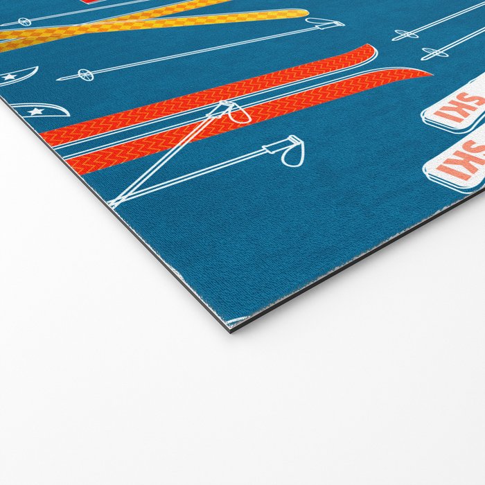 Colorful Ski Pattern Welcome Mat Gallery Image 2