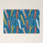 Colorful Ski Pattern Welcome Mat Gallery Image 1