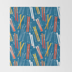 Colorful Ski Pattern Throw Blanket Gallery Image 2
