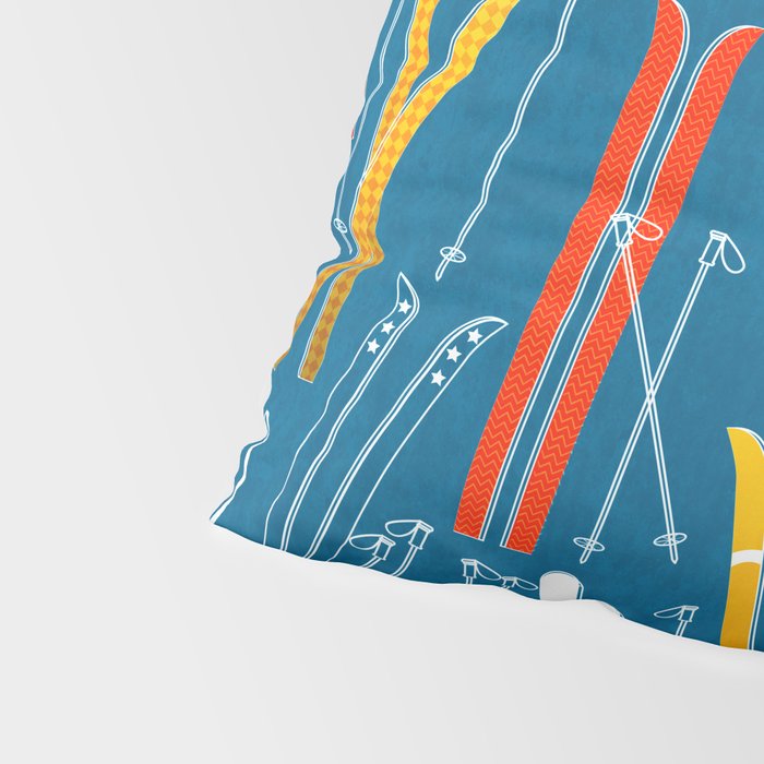 Colorful Ski Pattern Pillow Sham Gallery Image 4
