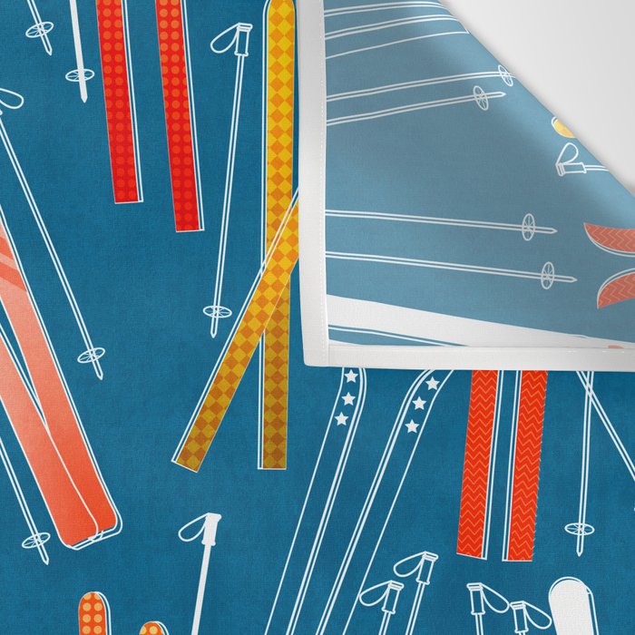 Colorful Ski Pattern Wall Tapestry Gallery Image 3
