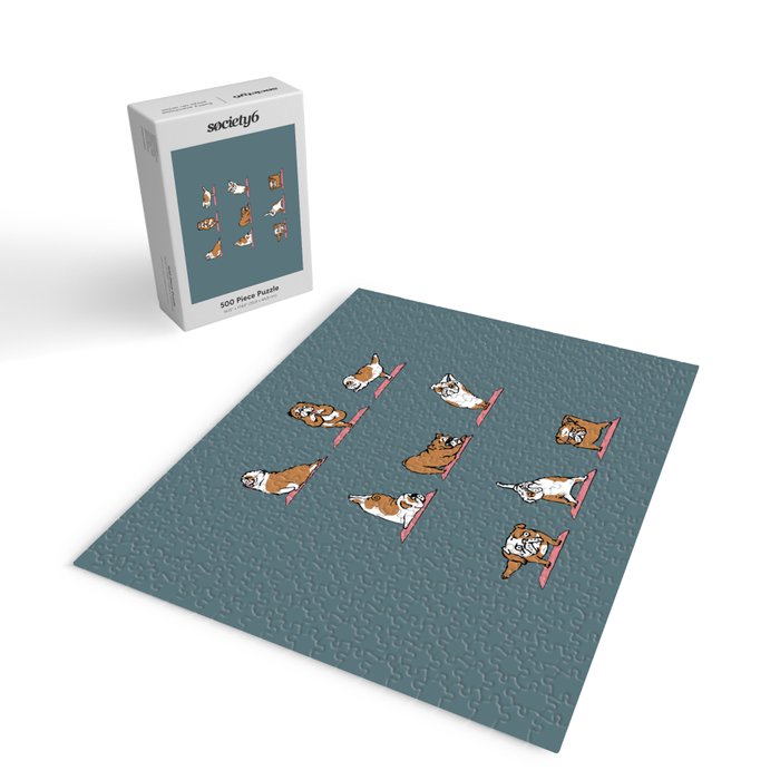 English Bulldog Yoga Jigsaw Puzzle Gallery Image 2