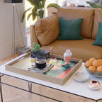 Colorful Morning in the Mountain Forest Serving Tray Gallery Image 2