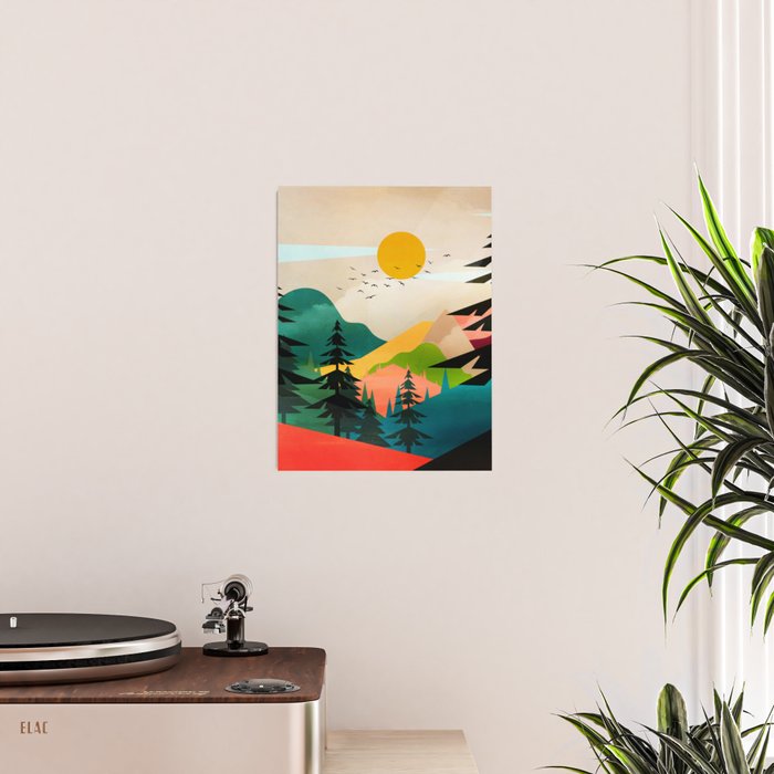 Colorful Morning in the Mountain Forest Poster Gallery Image 2