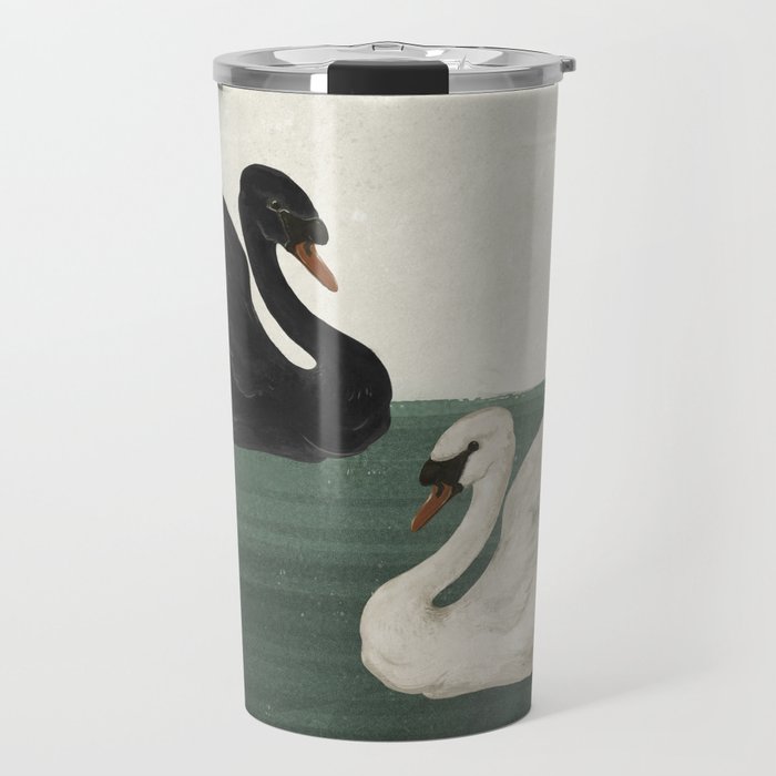 Black Swan White Swan Travel Mug Gallery Image 1