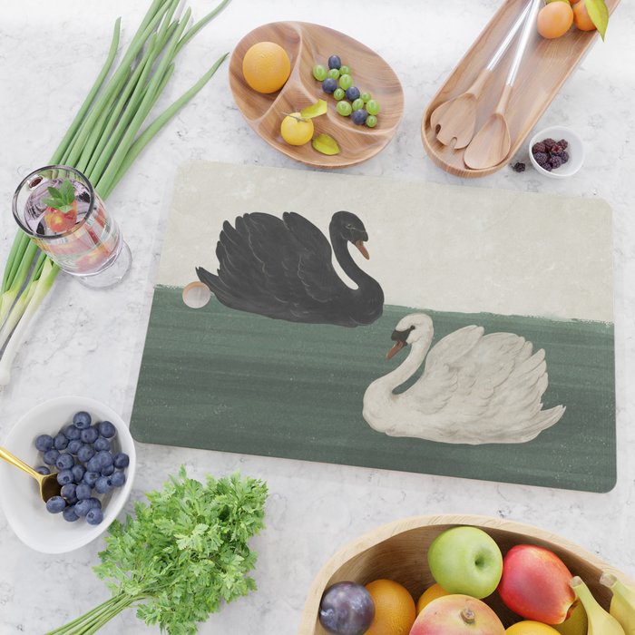 Black Swan White Swan Cutting Board Gallery Image 2