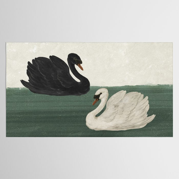 Black Swan White Swan Tablecloth Gallery Image 2