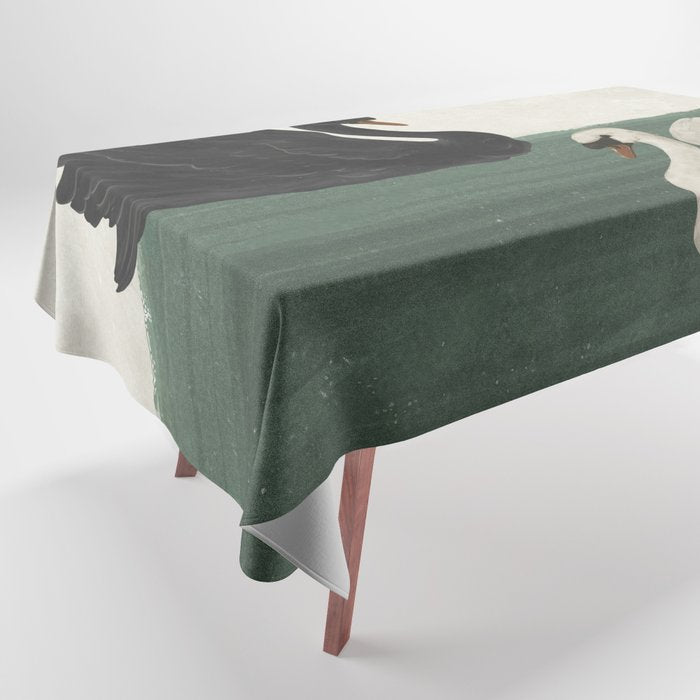 Black Swan White Swan Tablecloth Gallery Image 1