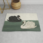 Black Swan White Swan Rug Gallery Image 1