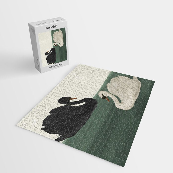 Black Swan White Swan Jigsaw Puzzle Gallery Image 2