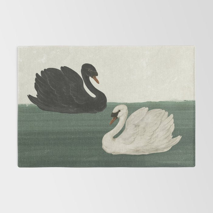 Black Swan White Swan Rug Gallery Image 2
