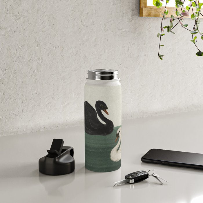 Black Swan White Swan Water Bottle Gallery Image 5