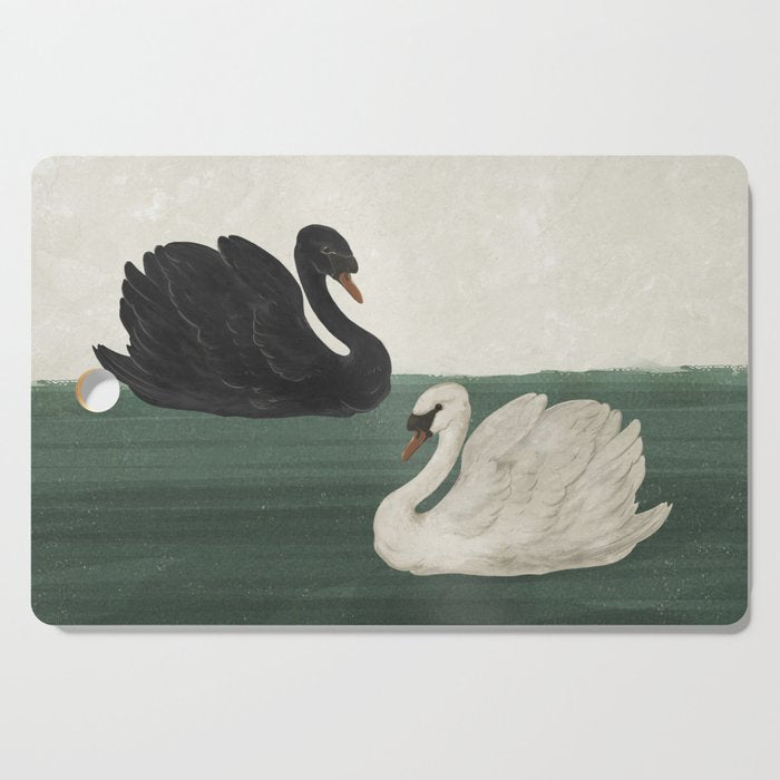 Black Swan White Swan Cutting Board Gallery Image 1