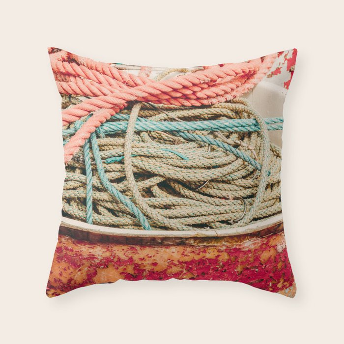 Coastal Nautical Study Throw Pillow Gallery Image 6