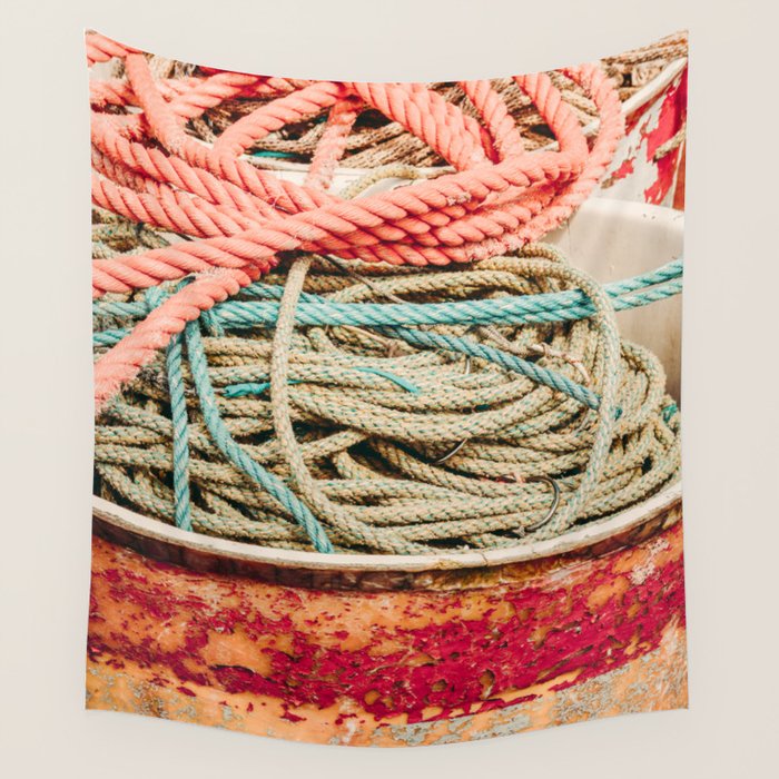 Coastal Nautical Study Wall Tapestry Gallery Image 1