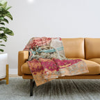Coastal Nautical Study Throw Blanket Gallery Image 1
