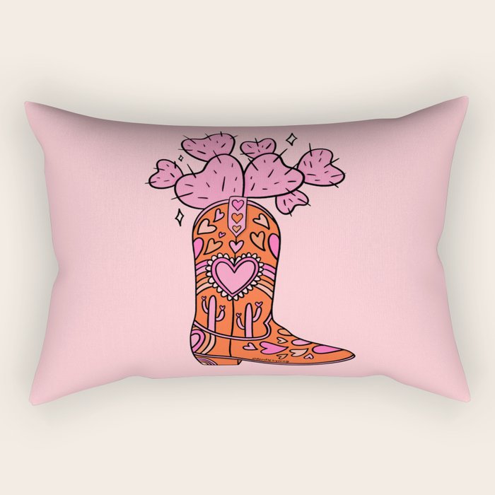 Valentine Cowboy Boot Rectangular Pillow Gallery Image 2