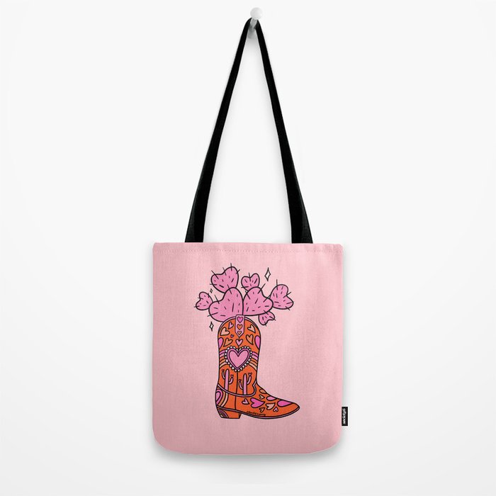 Valentine Cowboy Boot Tote Bag Gallery Image 2