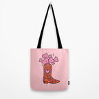 Valentine Cowboy Boot Tote Bag Gallery Image 2
