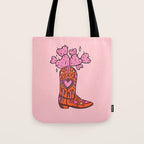 Valentine Cowboy Boot Tote Bag Gallery Image 1