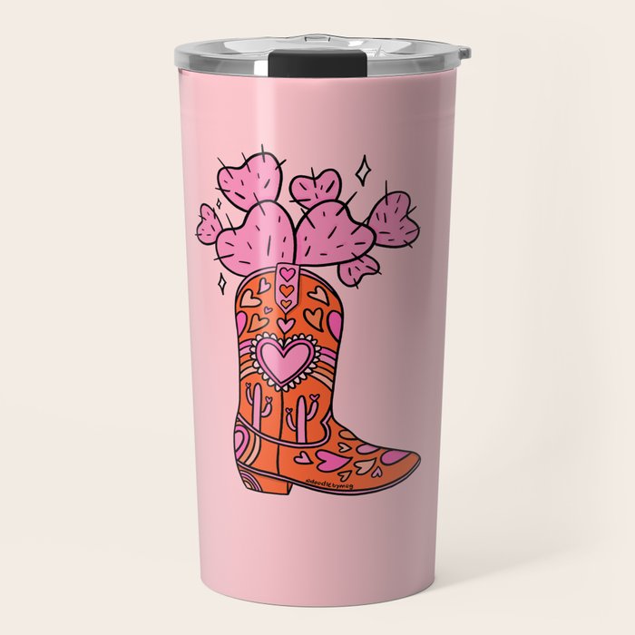 Valentine Cowboy Boot Travel Mug Gallery Image 1