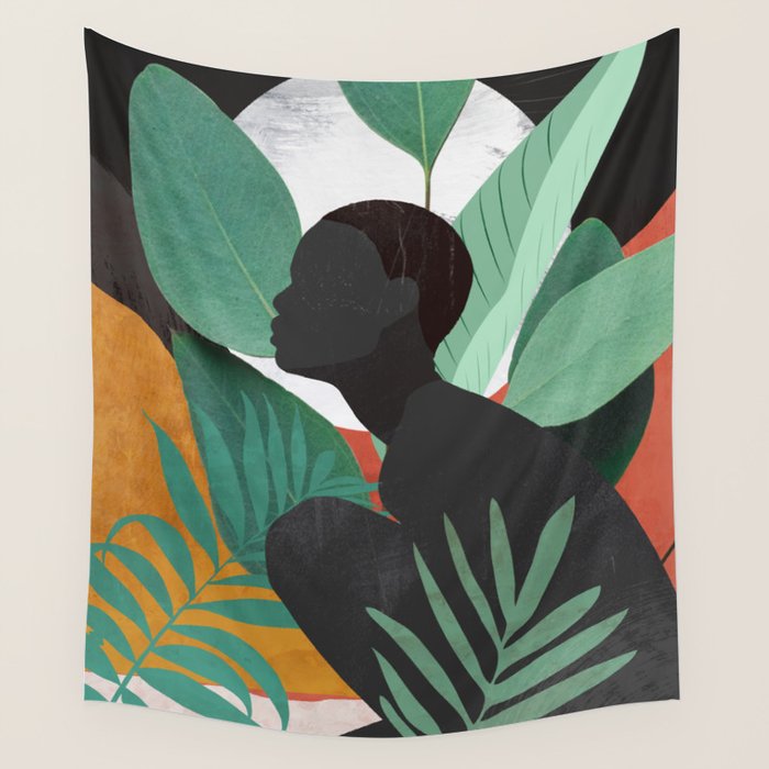 Tropical Girl 11 Wall Tapestry Gallery Image 4