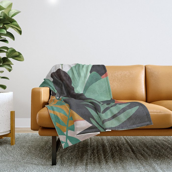 Tropical Girl 11 Throw Blanket Gallery Image 1