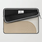 Two Tone Line Curvature LXV Earthy Boho Modern Arch Abstract Laptop Sleeve Gallery Image 2