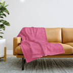 Maximal Hot Pink Solid Color Throw Blanket Gallery Image 1
