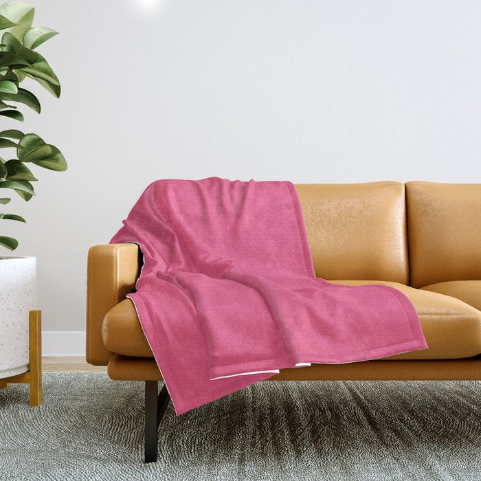 Maximal Hot Pink Solid Color Throw Blanket Gallery Image 1