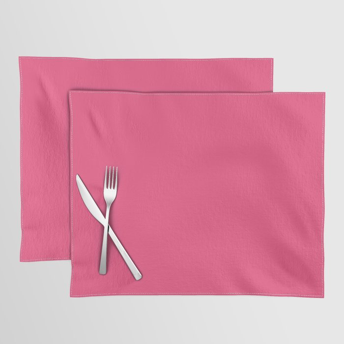 Maximal Hot Pink Solid Color Placemat Gallery Image 1