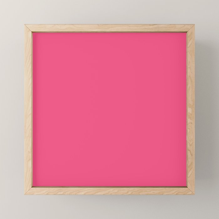 Maximal Hot Pink Solid Color Mini Art Print Gallery Image 1