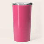 Maximal Hot Pink Solid Color Travel Mug Gallery Image 2