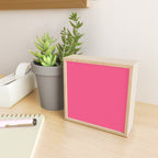 Maximal Hot Pink Solid Color Mini Art Print Gallery Image 2