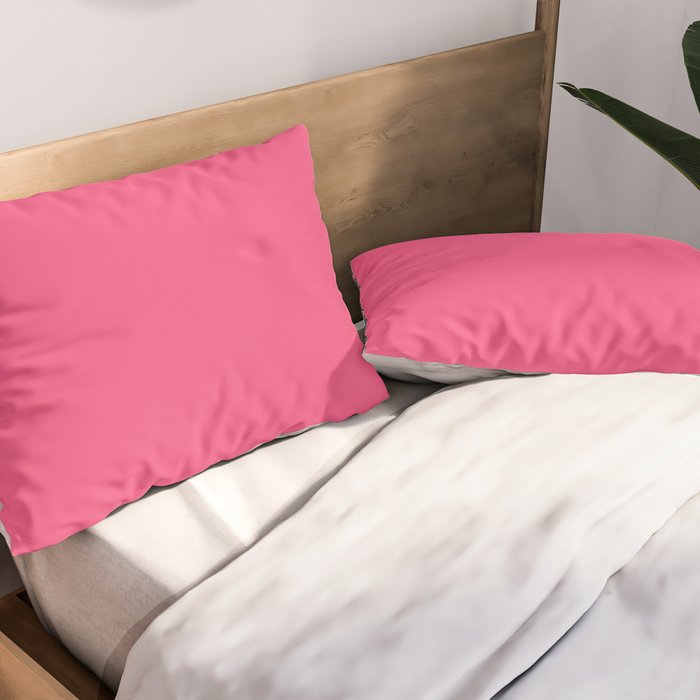 Maximal Hot Pink Solid Color Pillow Sham Gallery Image 2