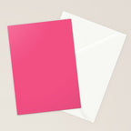 Maximal Hot Pink Solid Color Stationery Card Gallery Image 2