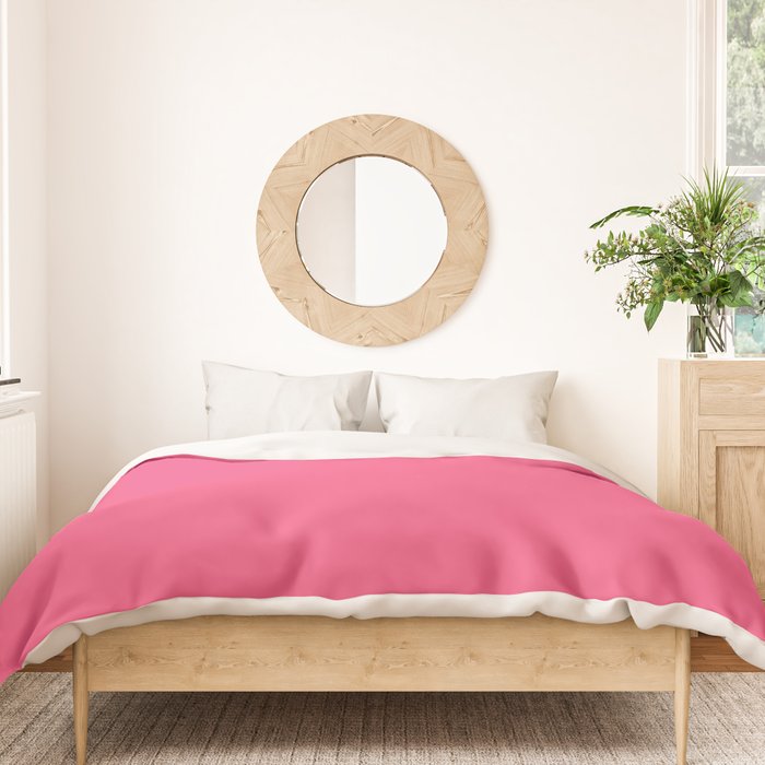 Maximal Hot Pink Solid Color Duvet Cover Gallery Image 3