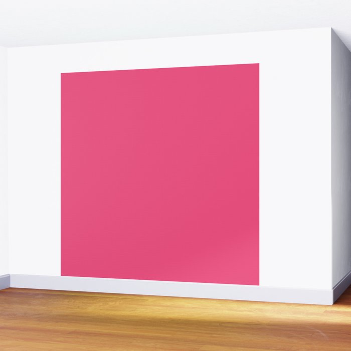 Maximal Hot Pink Solid Color Wall Mural Gallery Image 2