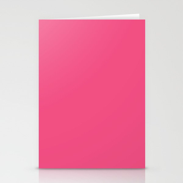Maximal Hot Pink Solid Color Stationery Card Gallery Image 1