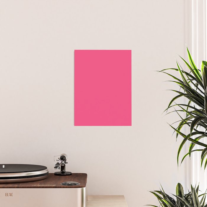 Maximal Hot Pink Solid Color Poster Gallery Image 2