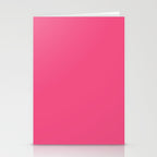 Maximal Hot Pink Solid Color Stationery Card Gallery Image 2