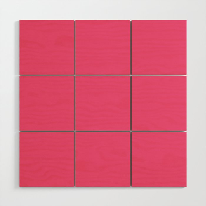 Maximal Hot Pink Solid Color Wood Wall Art Gallery Image 1