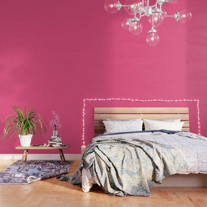 Maximal Hot Pink Solid Color Wallpaper Gallery Image 3