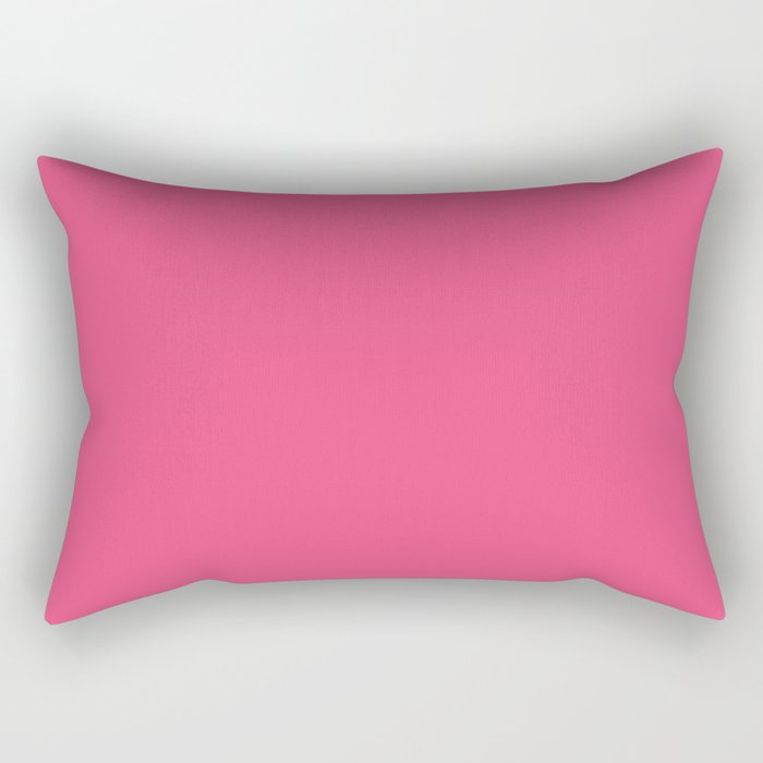 Maximal Hot Pink Solid Color Rectangular Pillow Gallery Image 2